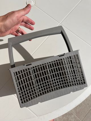 Cubertero lavavajillas gris