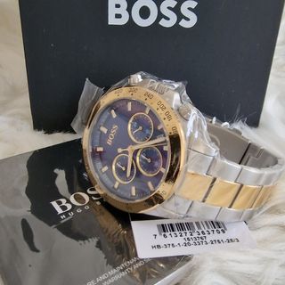 Reloj Hugo Boss cronógrafo azul y dorado