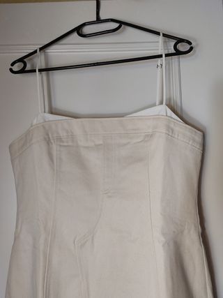 Vestido Zara beige