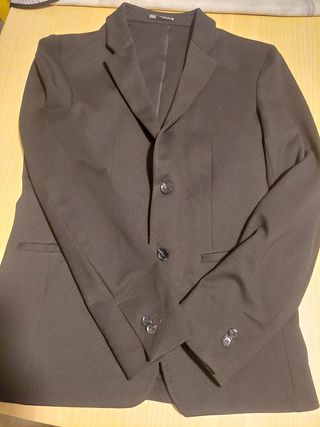 Traje Zara Hombre M - Negro Gris