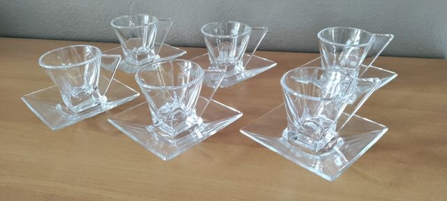 Set 6 tazzine caffè vintage vetro