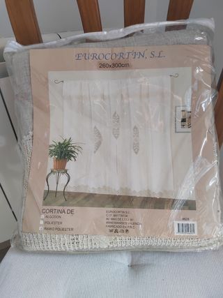 Cortina 260x300cm - Beige/Blanco