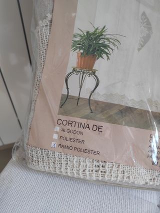 Cortina 260x300cm - Beige/Blanco