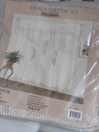 Cortina 260x300cm - Beige/Blanco