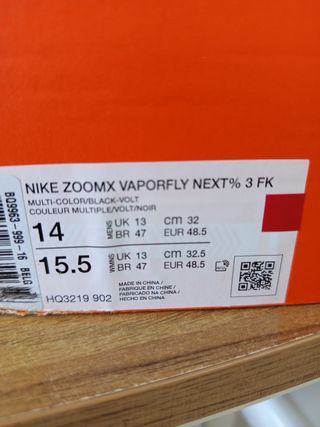 Nike zoomx Vaporfly Next 3 48'5