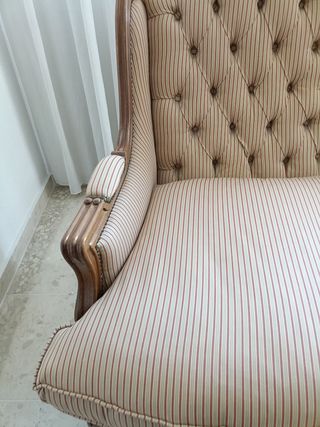 Sofá vintage 3 plazas estilo Luis XV