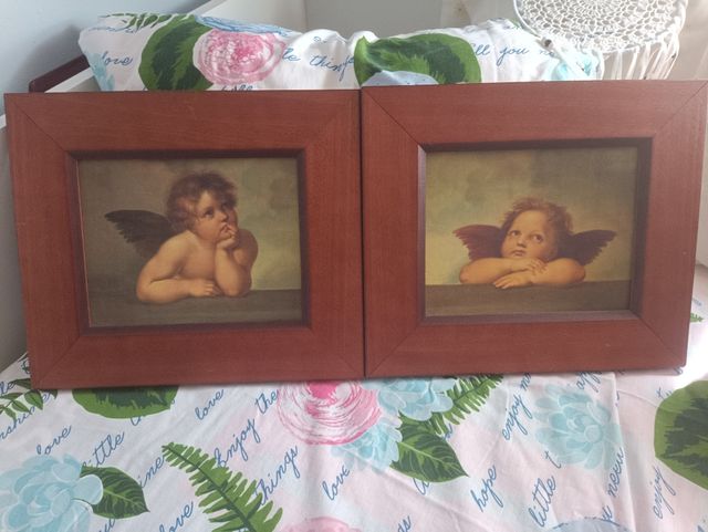 2 Cuadros Angelitos - Decoración