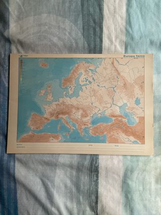 Mapas de Europa físico mudo