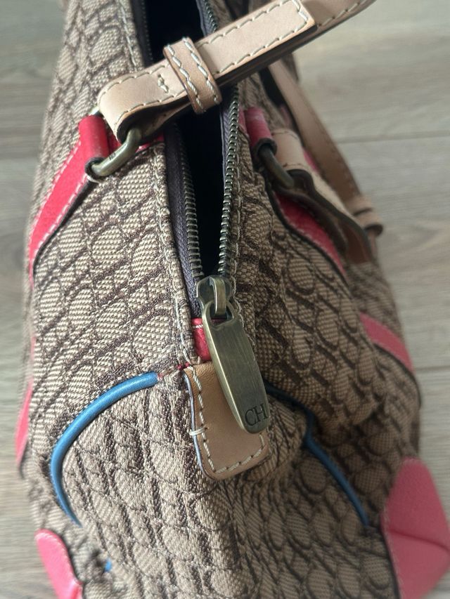 Bolso Carolina Herrera Marrón-Rojo