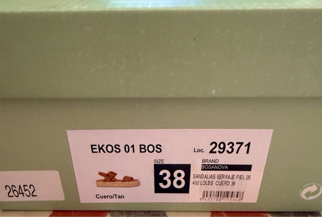 Sandalias mujer planas marrón Bosanova N°38 NUEVAS