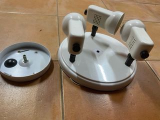 Lampara techo 3 focos orientables blanca