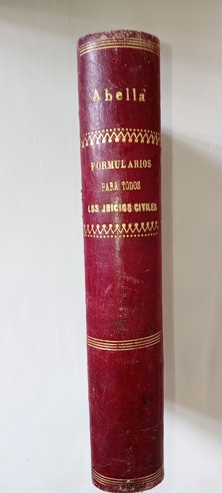 LIBRO ANTIGUO FORMULARIO 1895