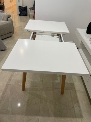 Mesa extensible blanca - madera