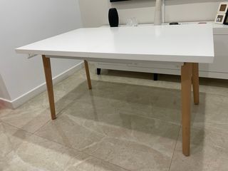 Mesa extensible blanca - madera