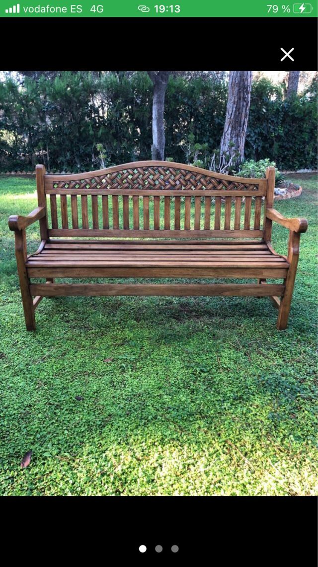 Banco jardín madera teka