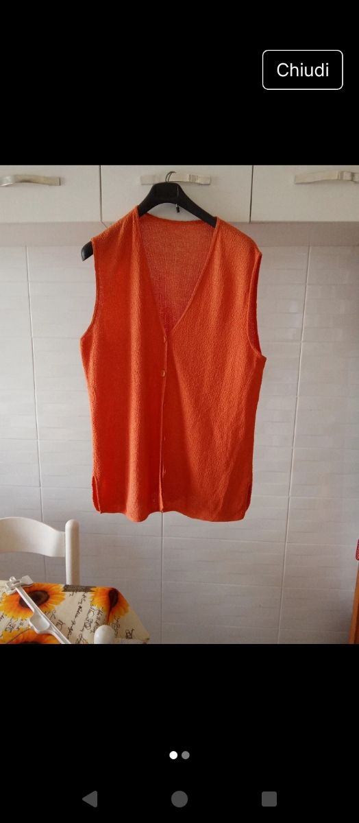 Gilet arancione lungo