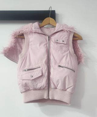 Chaleco rosa niña - acolchado