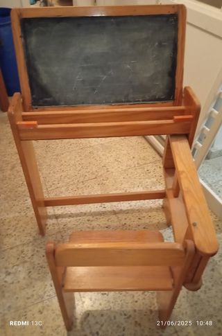 Pupitre escolar madera antiguo