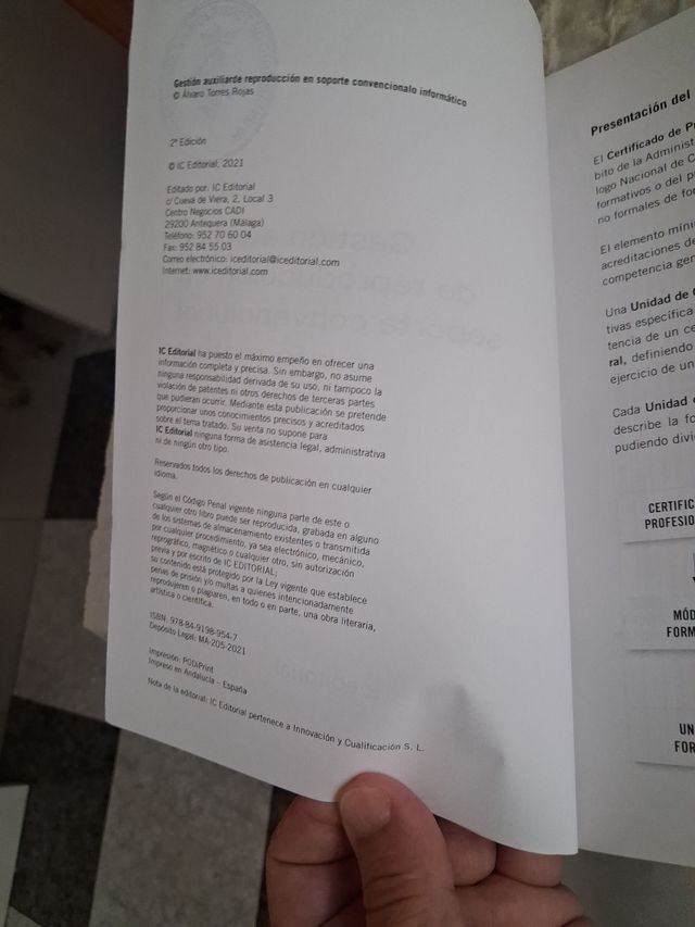 UF0514:Gestión auxiliar de reproducción en soporte