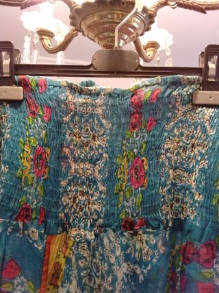 Pantalones tipo afgano boho turquesa