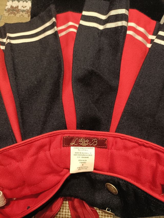 Conjunto niña rojo-y azul 3 piezas