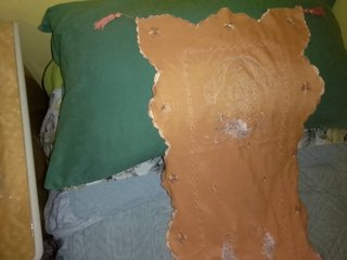Stola ricamata beige-arancio