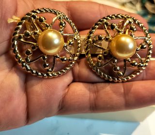 Pendientes antiguos Prenevue Bijoux chapado en oro