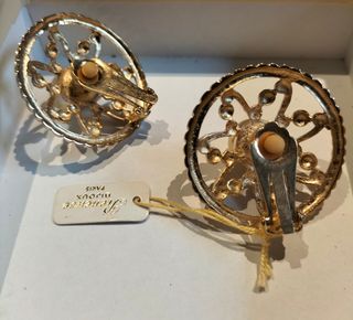 Pendientes antiguos Prenevue Bijoux chapado en oro