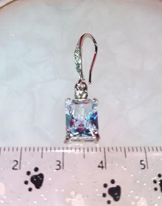 Pendientes chapados en plata y circonitas