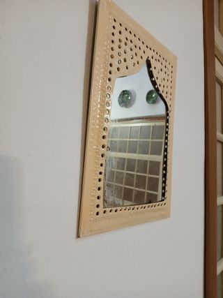 Espejo marroquí beige