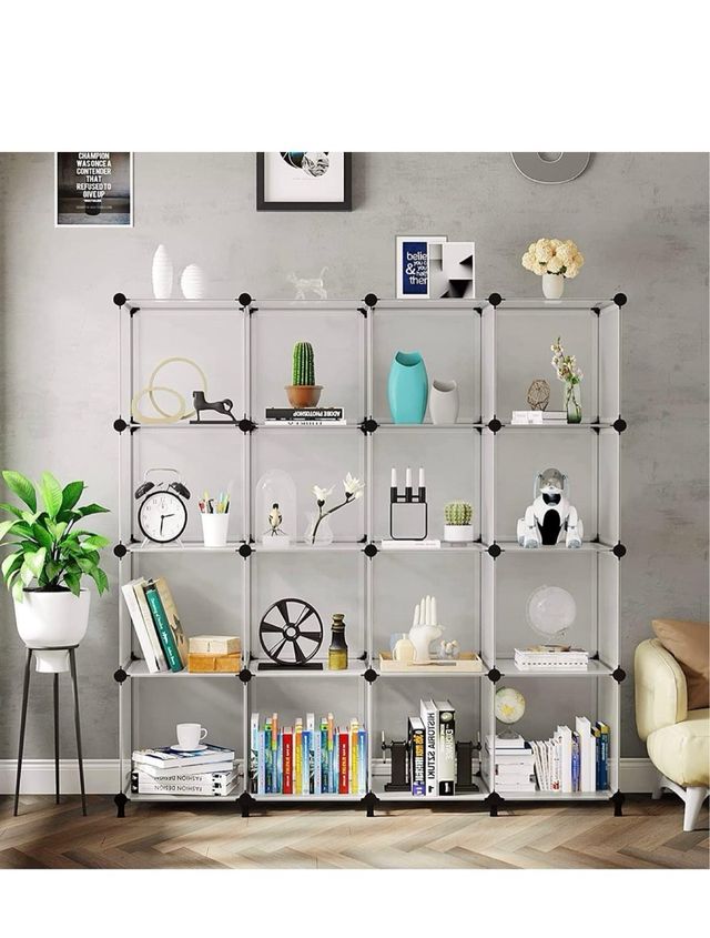 Armario organizador cubos plástico blanco