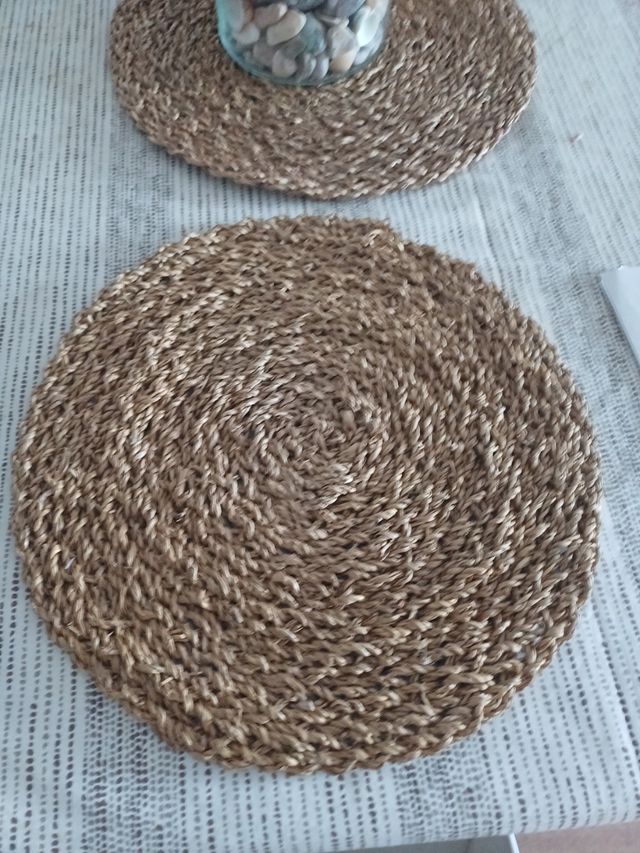 2 Salvamanteles redondos de yute