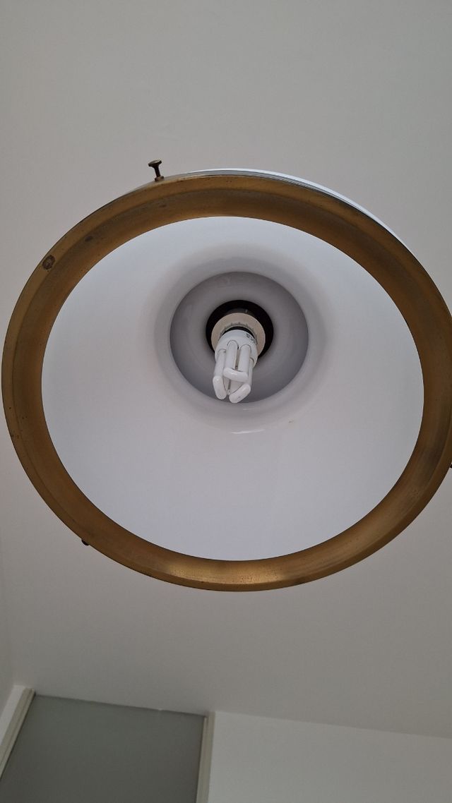 Lampada vintage metallo oro bianco