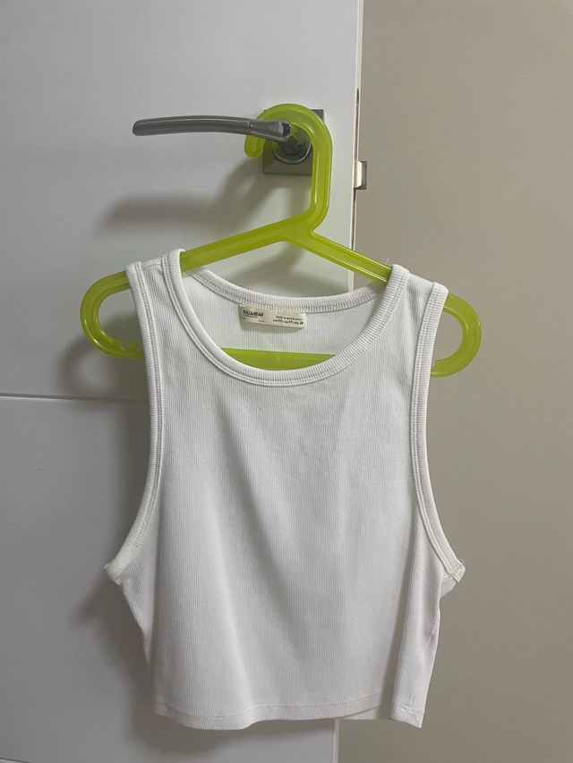 Top sin mangas blanco Pull & Bear