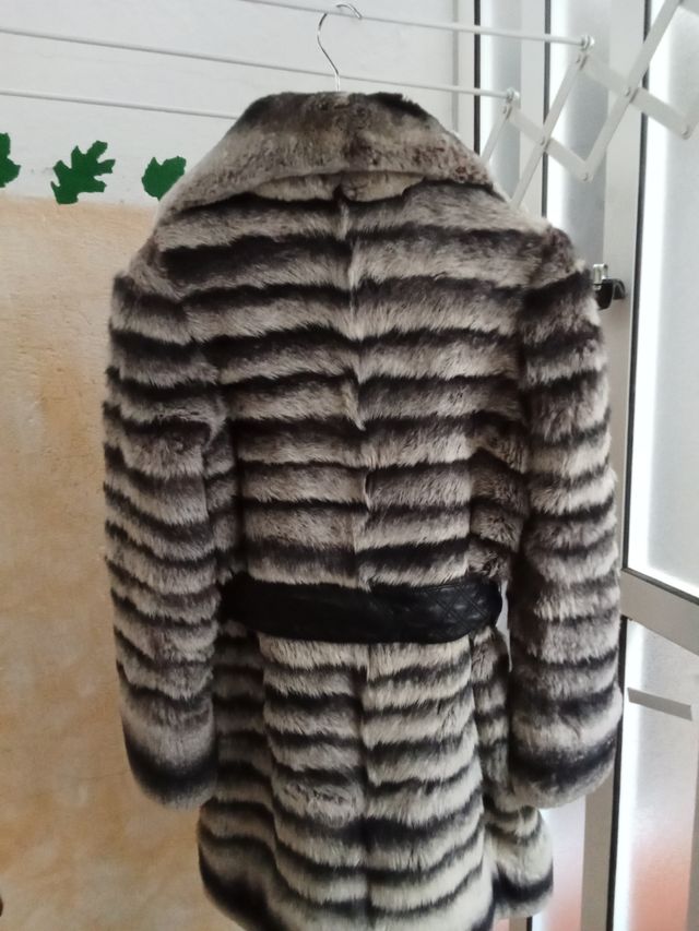 Abrigo Bimba & Lola piel conejo - Talla S,