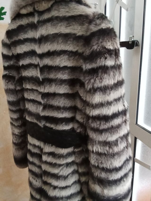 Abrigo Bimba & Lola piel conejo - Talla S,