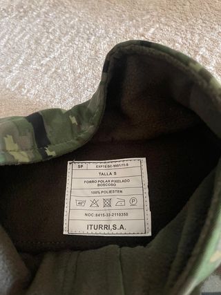 Forro Polar Militar Verde Talla S