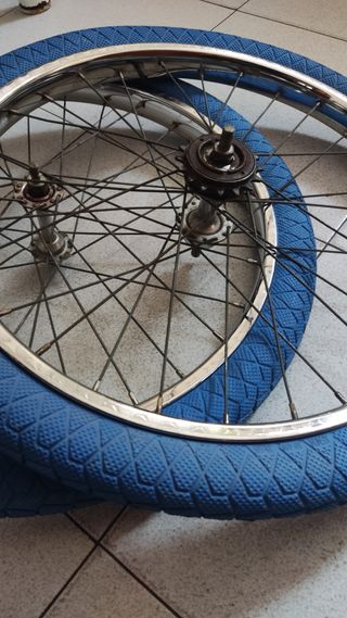 Ruedas BMX de bh cromadas sin cámara ni cubiertas