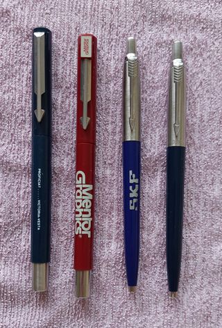 4 penne Parker Vector e Jotter pubblicità vintage