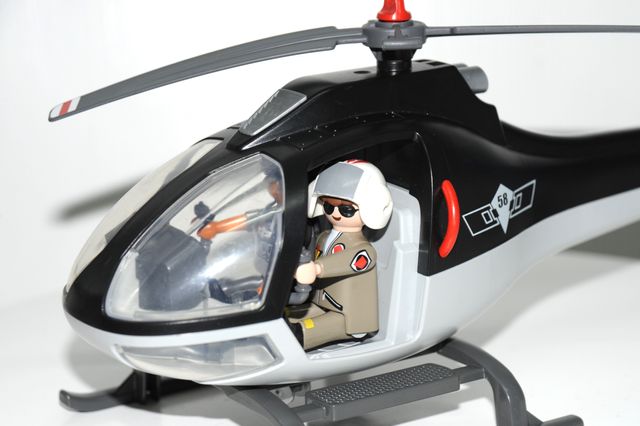 Lote Playmobil Helicoptero y dos muñecos