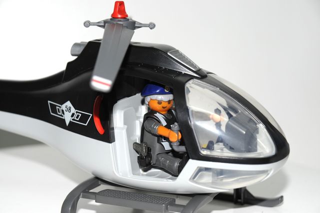 Lote Playmobil Helicoptero y dos muñecos
