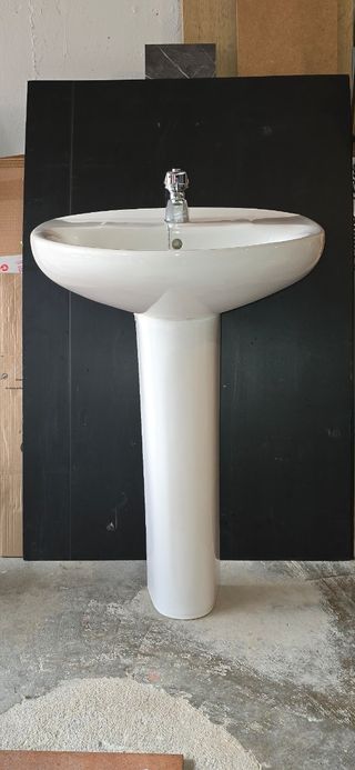 Lavabo pedestal porcelana blanco