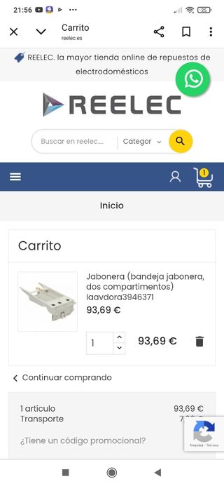 Cajón detergente Miele W828 Novotronic