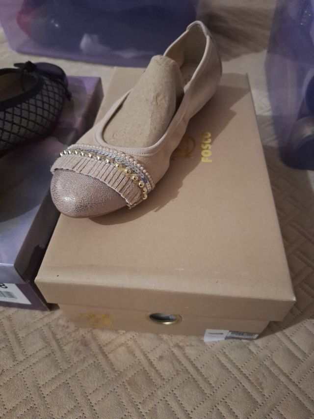 Bailarinas FOSCO nude-dorado