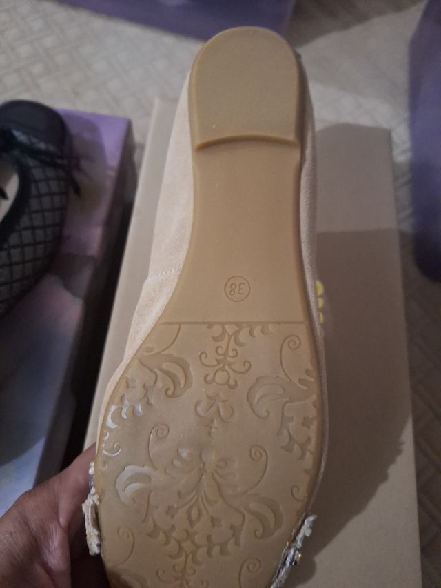 Bailarinas FOSCO nude-dorado