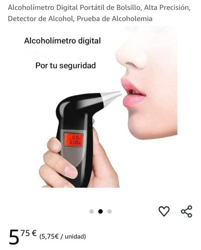 Alcoholímetro digital de bolsillo