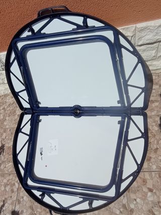 Mesa plegable Crespo - Plegable, Azul y Blanca