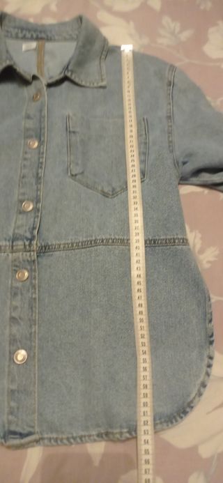 Sobrecamisa vaquera azul Zara