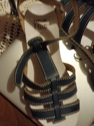 Sandali Tiglio blu donna