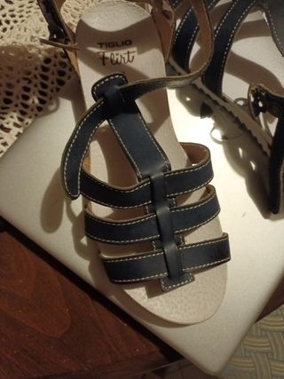 Sandali Tiglio blu donna